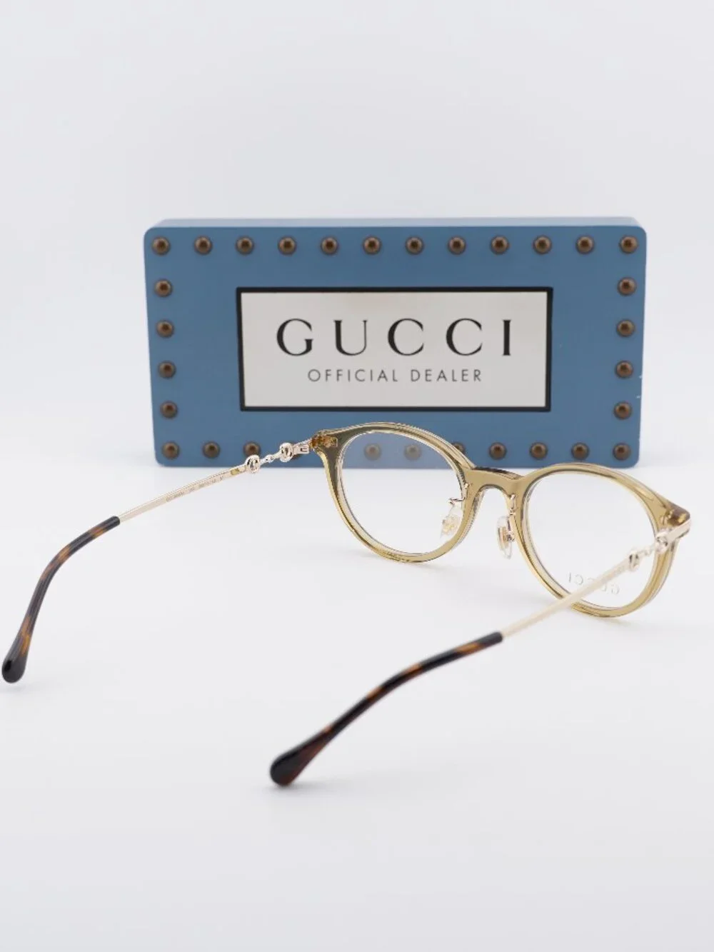 Gucci GG1904OJ 003 Round Eyeglasses 50mm - Yellow / Gold